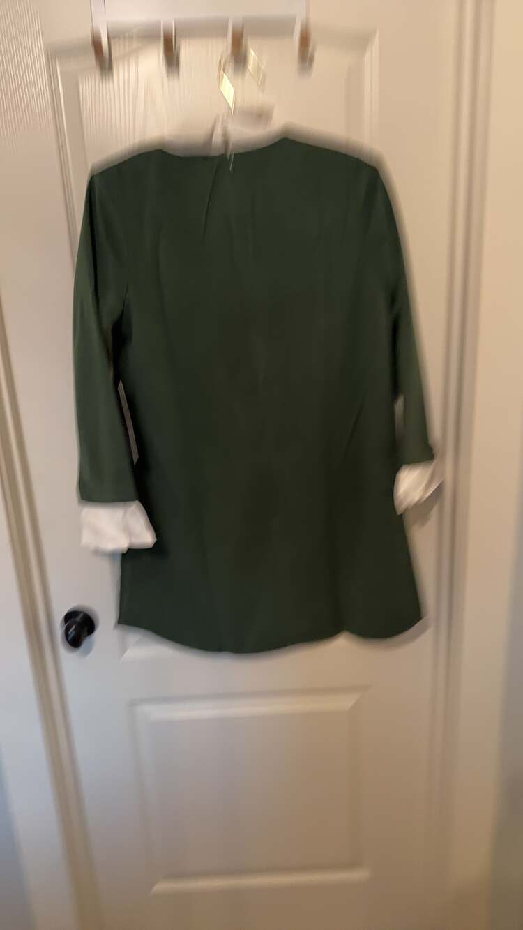 TuckerNuck Women's Green Long Sleeve Collared Shirt Top L - Picture 6 of 8
